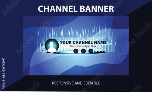 Modern Youtube Channel Art Design for Tech-related Channel. Creative Youtube Banner Design.