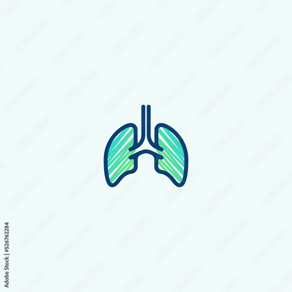 Fototapeta premium lungs human organ symbol sign as a medical icon