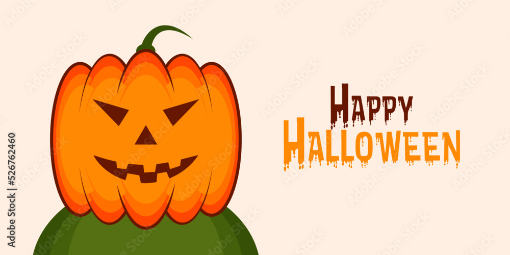 Happy halloween pumpkin banner design Happy halloween pumpkin banner design