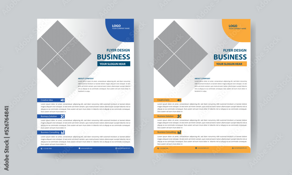 Obraz premium Medical Flyer Design A4 page / in 2 color template for new model