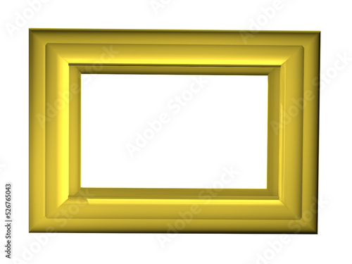 abstract 3d yellow golden frame shiny stylish new