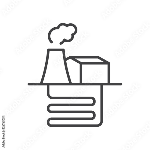 geothermal energy icon- vector illustration