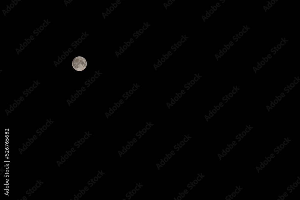 Sturgeon Moon. Dark Sky. Space for copy Sturgeon Moon. Dark Sky. Space for copy