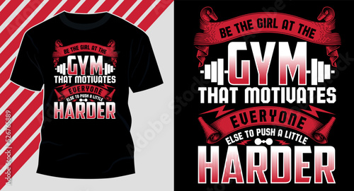 GYM Vintage typography gym or workout t-shirt design collection for print apparel design vector