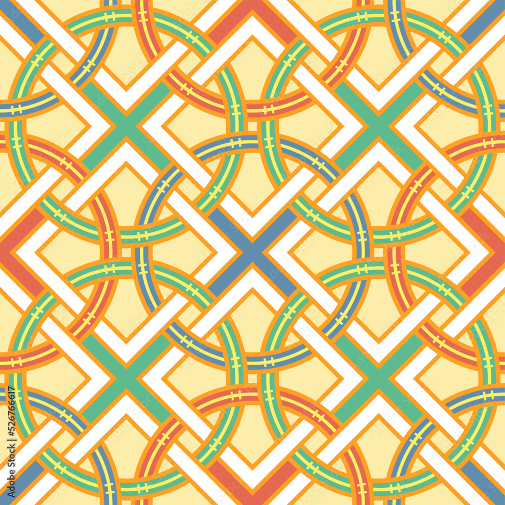 Geometric ornamental seamless pattern Geometric ornamental seamless pattern
