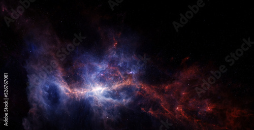 Fototapeta Naklejka Na Ścianę i Meble -  Space and glowing nebula background. Elements of this image furnished by NASA.