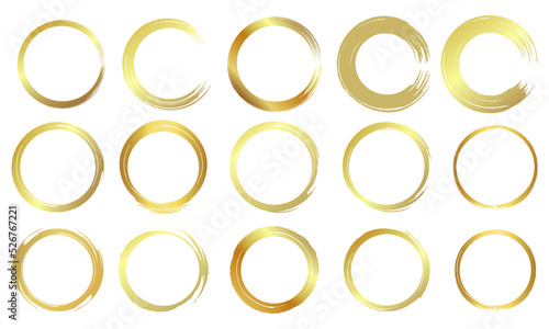 gold circle element collection set