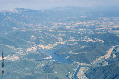 Piediluco lake aerial, Italy