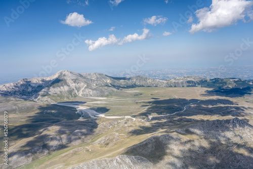 Campo Imperatore upland from south-east aerial  Italy