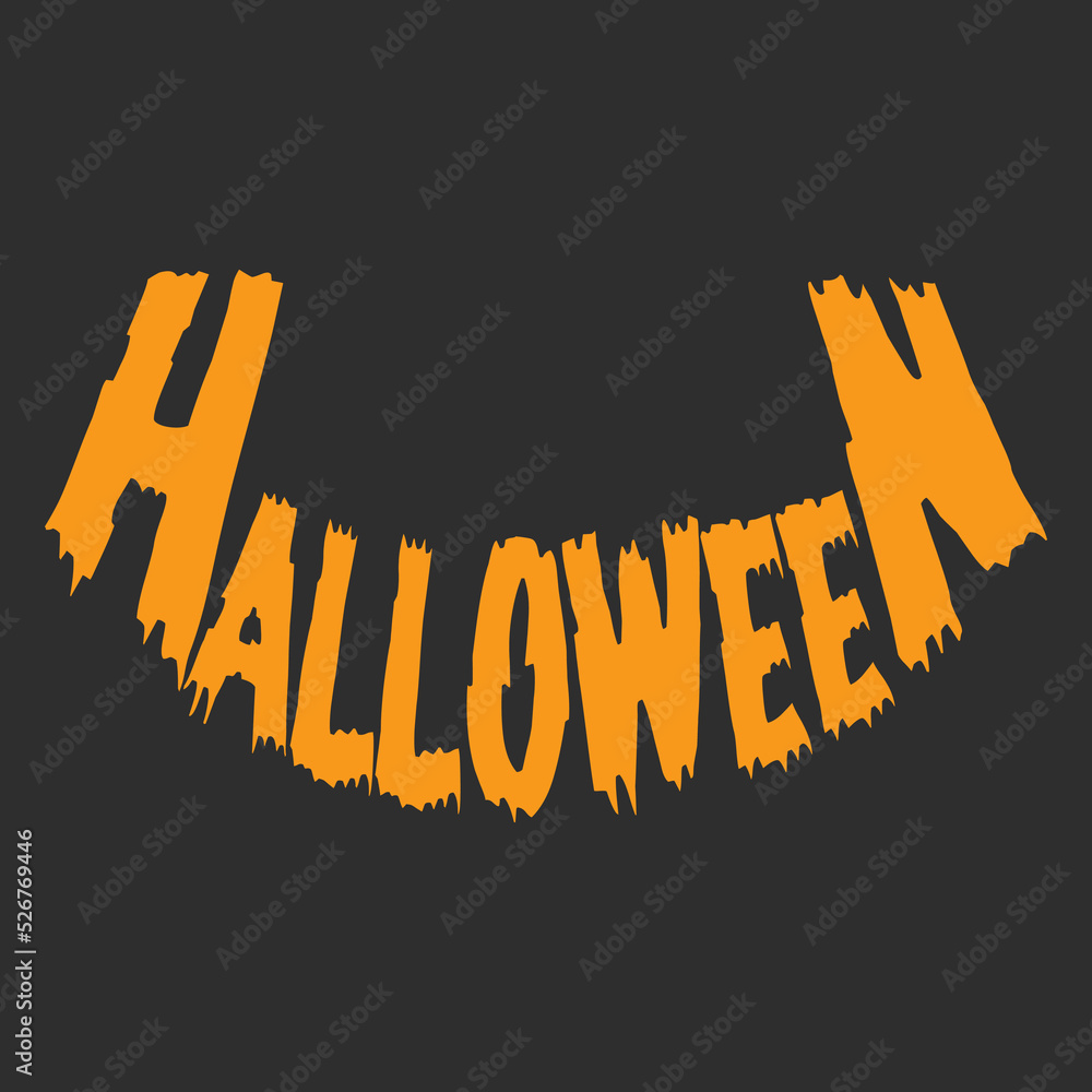 Happy Halloween greeting text vector EPS for social media posts, T-shirts, quotes and etc.