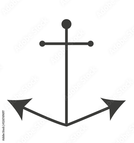 anchor ship sea boat deco illustration