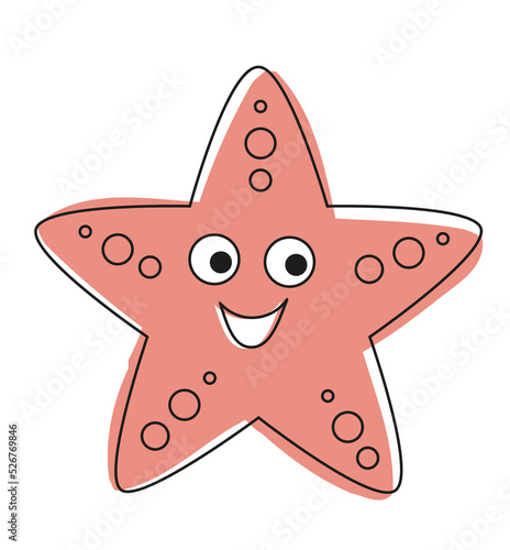 gwiazda rozgwiazda zwierzę morze ocean decoracja rysunkowy animowany