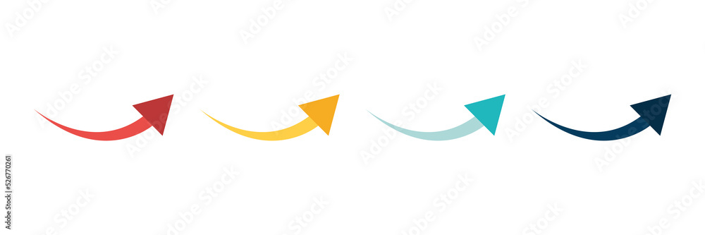 Arrow icon set. Colored arrow symbols. Arrow of different types. Arrow isolated vector graphic elements. Arrow icon set. Colored arrow symbols. Arrow of different types. Arrow isolated vector graphic elements.