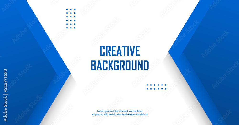 Business abstract creative background with blue arrows. Facebook cover  template, presentation, web banner, header design Stock Vector | Adobe Stock
