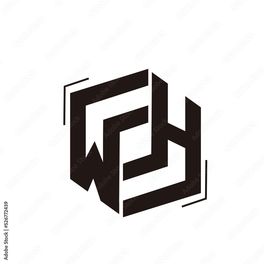Initial WH logo design Initial WH logo design