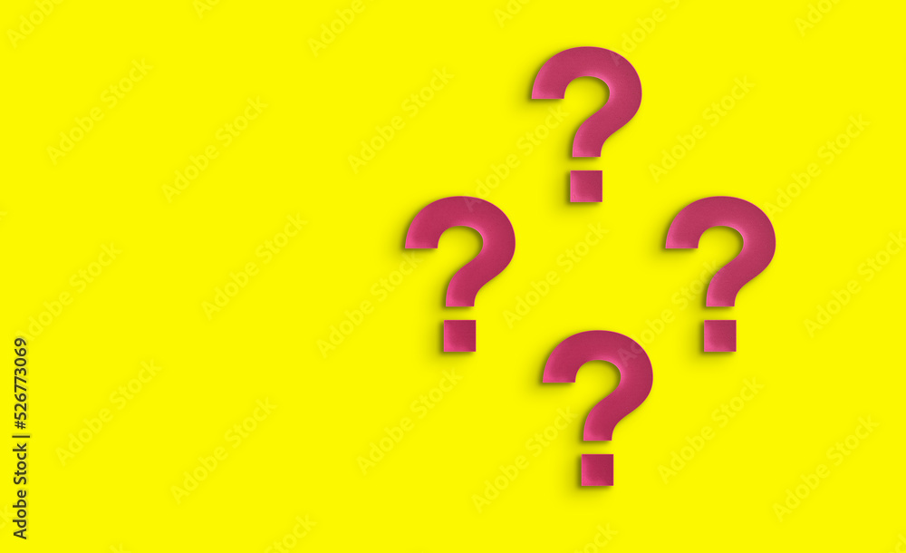 question mark on red question mark on red