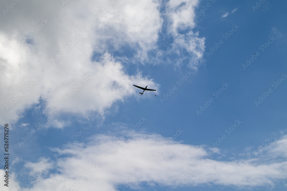 Ein Segelflugzeug auf der Wasserkuppe Ein Segelflugzeug auf der Wasserkuppe