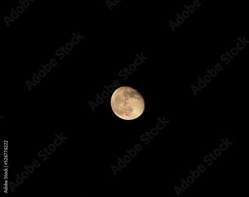 the moon in the night sky