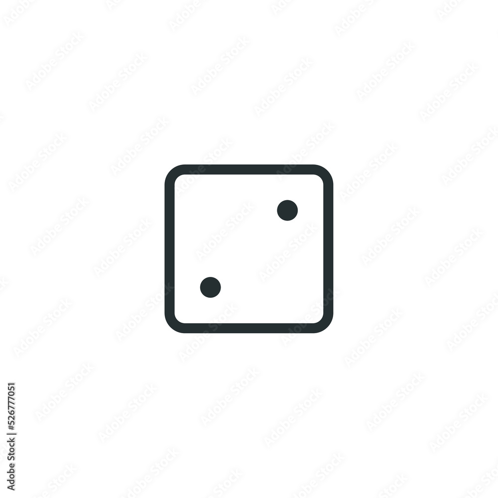 Vector sign of dice symbol is isolated on a white background. dice icon color editable. Vector sign of dice symbol is isolated on a white background. dice icon color editable.