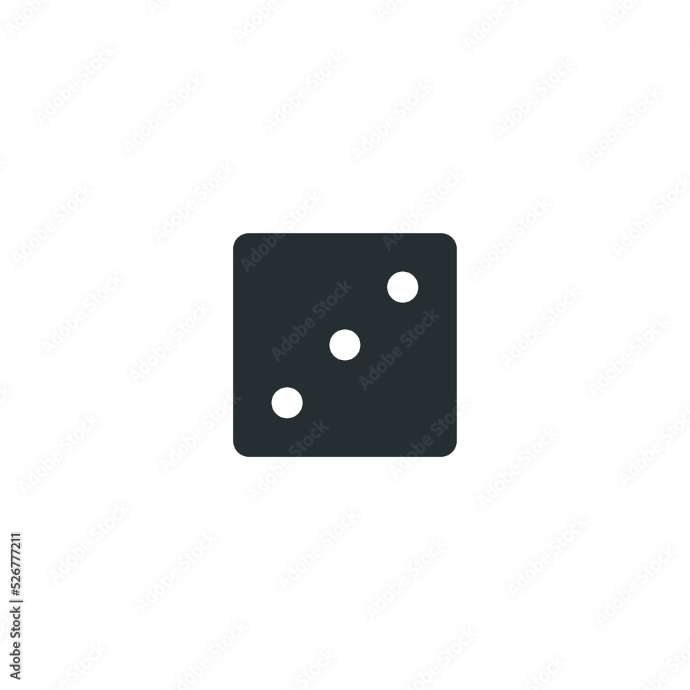 Vector sign of dice symbol is isolated on a white background. dice icon color editable. Vector sign of dice symbol is isolated on a white background. dice icon color editable.