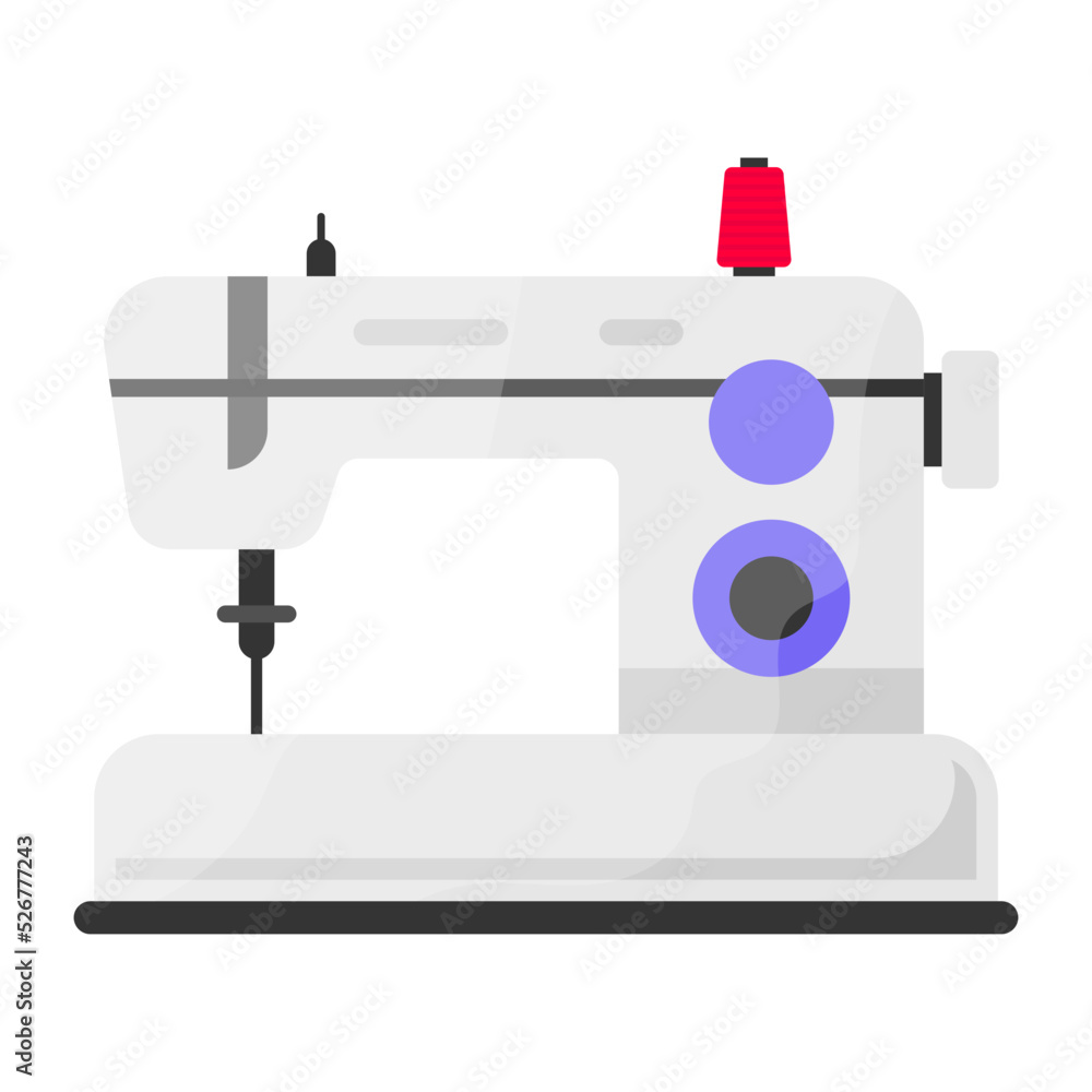 Domestic Stitching Tailoring Machine vector icon design, Glamour and beauty symbol, Haute couture Sign, Fashion Show and Exhibition stock illustration, digital embroidery sewing machine Concept Domestic Stitching Tailoring Machine vector icon design, Glamour and beauty symbol, Haute couture Sign, Fashion Show and Exhibition stock illustration, digital embroidery sewing machine Concept