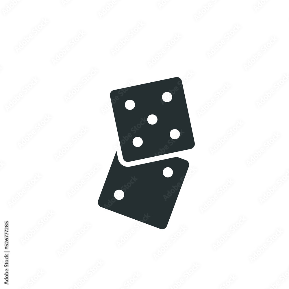 Vector sign of dice symbol is isolated on a white background. dice icon color editable. Vector sign of dice symbol is isolated on a white background. dice icon color editable.