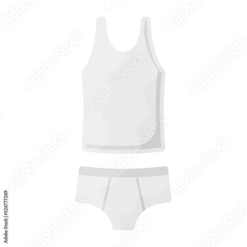Male Shapewear and Undies vector icon design, Glamour and beauty symbol, Haute couture Sign, Fashion Show and Exhibition stock illustration, Mens vest and brief Concept
