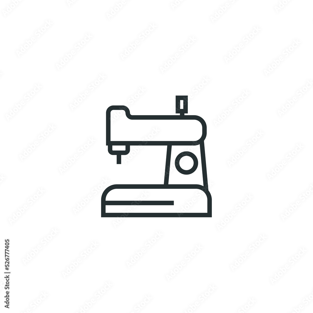 Vector sign of sewing machine symbol is isolated on a white background. sewing machine icon color editable. Vector sign of sewing machine symbol is isolated on a white background. sewing machine icon color editable.