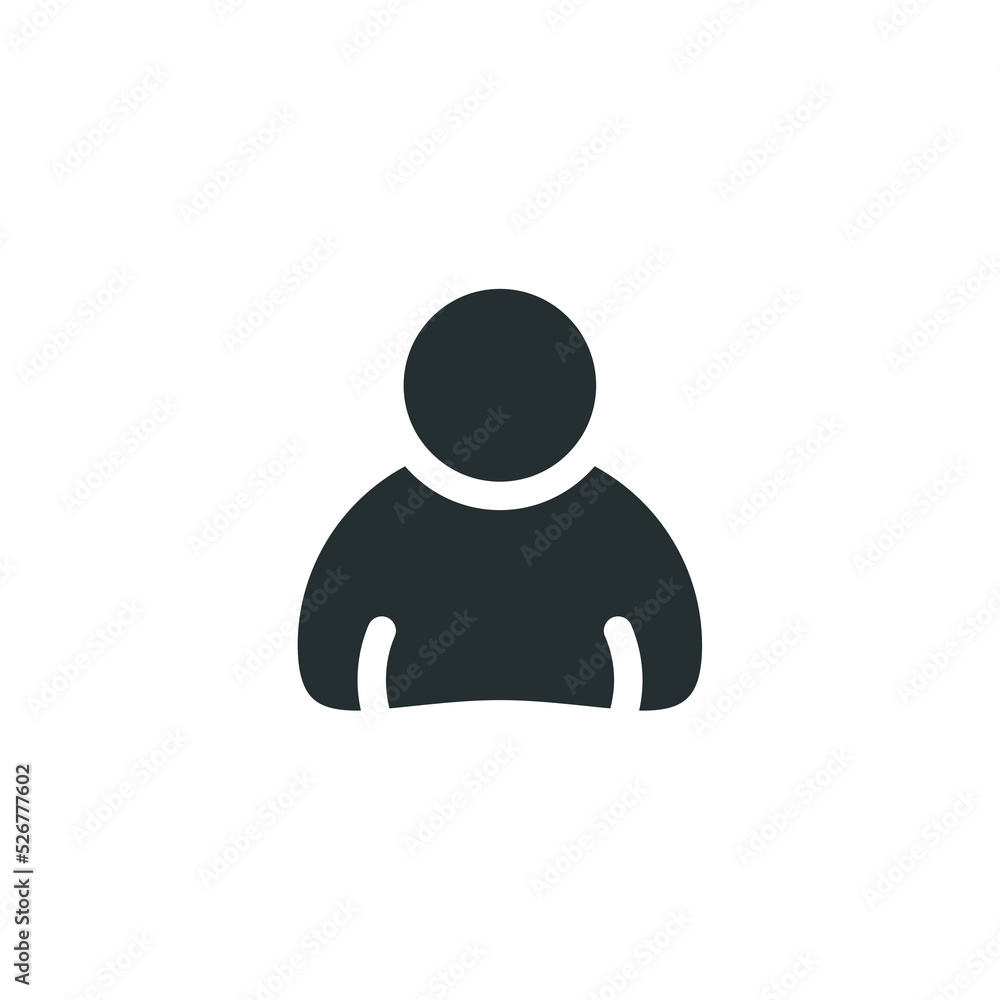 Vector sign of user symbol is isolated on a white background. user icon color editable. Vector sign of user symbol is isolated on a white background. user icon color editable.