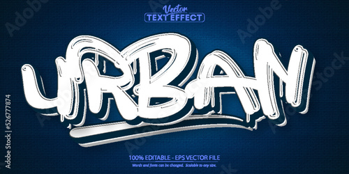 Graffiti text effect, editable urban text style