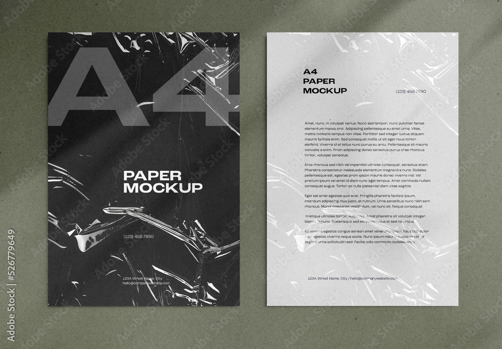 Stationary, Poster, A4 Paper, Letterhead, Flyer Mockup Design with