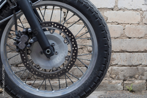motorcycle wheel with brake discs
