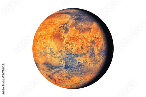Planet Mars isolated texture