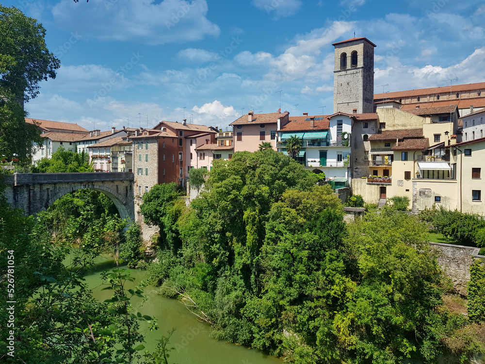 Cividale del Friuli - medieval town in northern Italy, near Udine and border to Slovenia with famous bridge over Natisone river