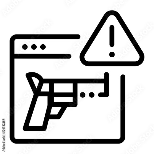cybercrime warning icon