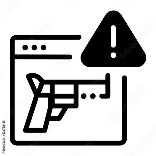 cybercrime warning icon