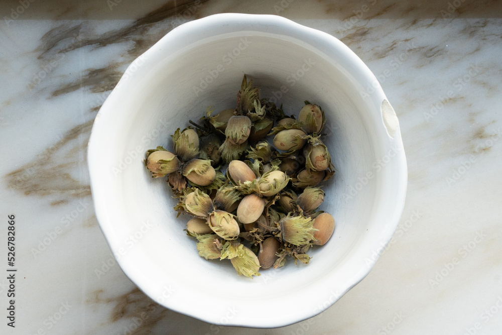Bowl of hazelnuts Bowl of hazelnuts