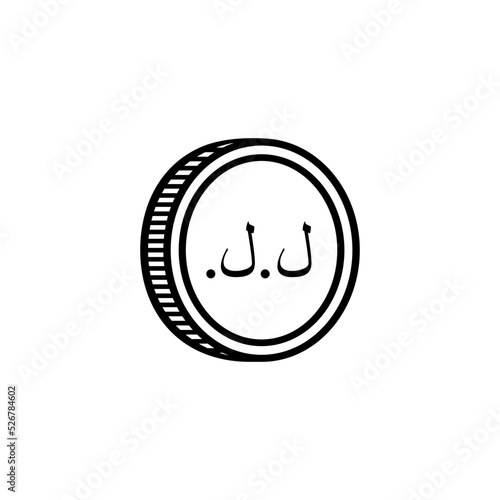 Lebanon Currency Icon Symbol, Lebanese Pound, LBP. Vector Illustration photo