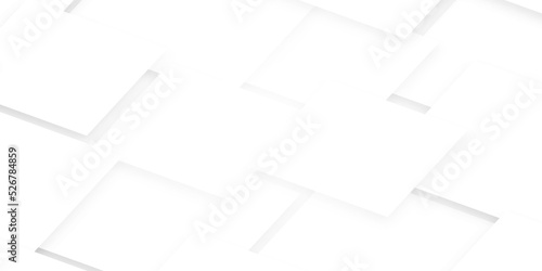 Abstract background with black and white tone of many square and rectangles shapes on white background for modern geometric pattern, art decoration.creative background used about technology or product