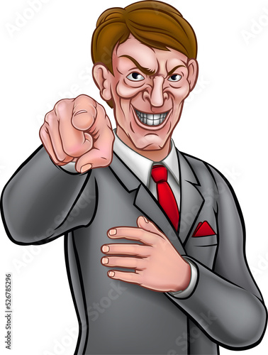 Evil Pointing Businessman