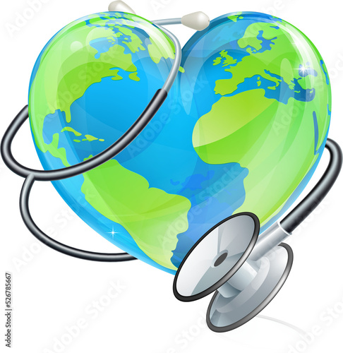 Heart Earth World Globe Ste...