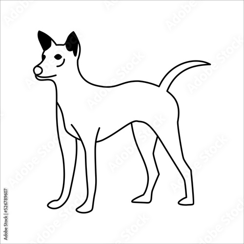 Dog icon Vector illustration on white background. Animal Logotype concept. Logo design template.