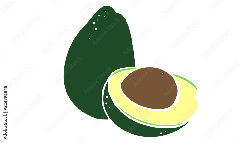 Avocado - colorful fill