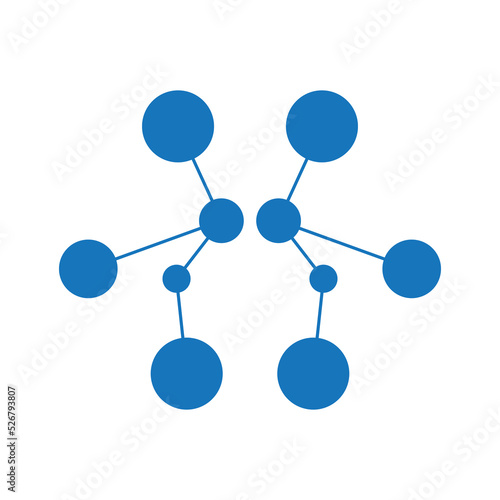 Neuron logo or nerve cell logo design,molecule logo illustration template icon with vector concept