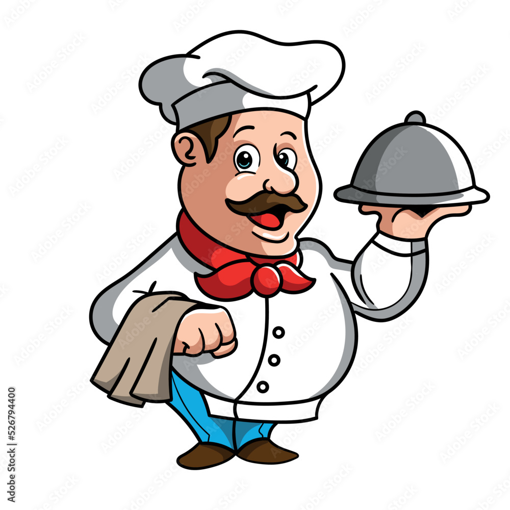 Funny chef mascot design. vector illustration Funny chef mascot design. vector illustration