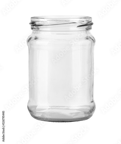  Empty glass jar isolated