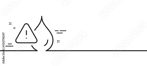Waterproof line icon. Water resistant sign. Drop protection symbol. Minimal line illustration background. Waterproof line icon pattern banner. White web template concept. Vector