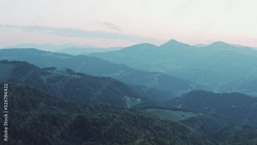 Aerial drone view flight over forest in Mountain with blue sky. No people in nature. Fresh air. Aerial drone view flight over forest in Mountain with blue sky. No people in nature. Fresh air.