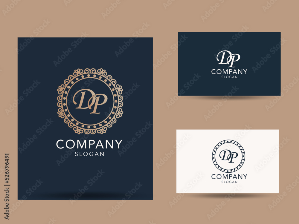 DP letter design for logo and icon.DP typography for technology ...