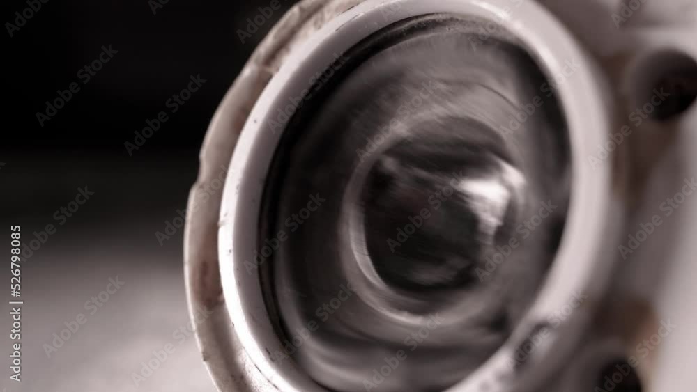 Broken bent speaker speaker close-up plays bass. Old broken speaker on last strength. Very loud listening to music Broken bent speaker speaker close-up plays bass. Old broken speaker on last strength. Very loud listening to music